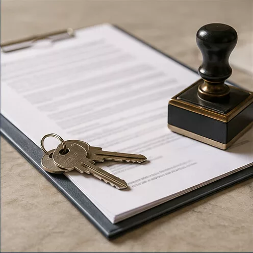 Property documents, plans and keys