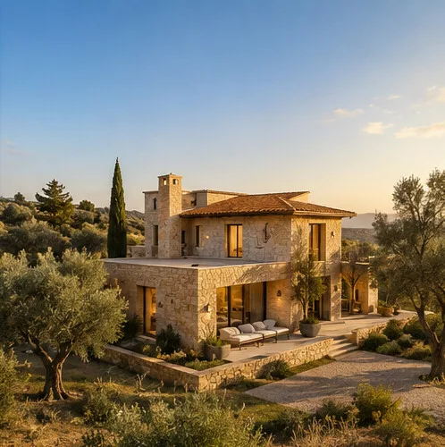 Mediterranean cottage with modern finishes
